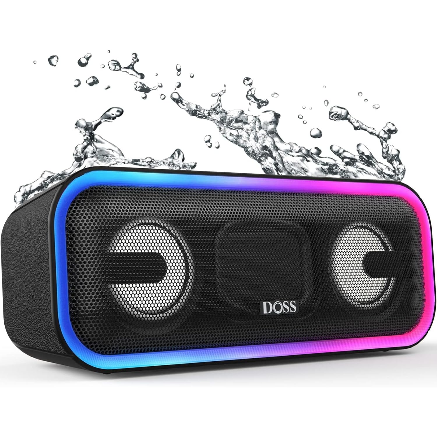 DOSS SoundBox Pro+ Bluetoothスピーカー 24W 重低音 ワイヤレス ポータブル 小型 ブルートゥース スピーカー15時間再生/ワイヤレスステ