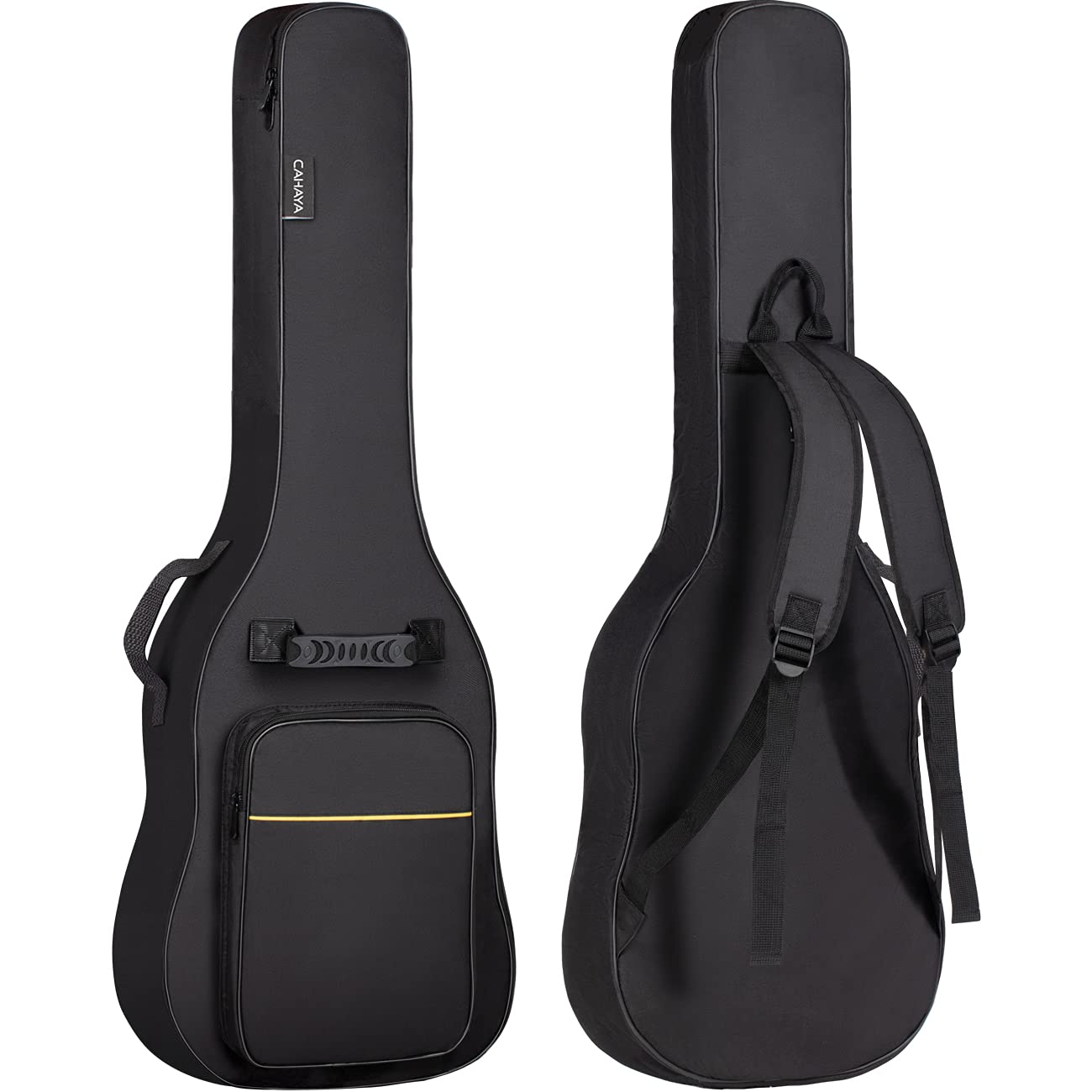CAHAYA エレキギターケース ソフトケース 簡単版 軽量 ギター ソフト バッグ 8mmスポンジ 肩掛け 手提げ 大容量ポケット 持ち運びに便利