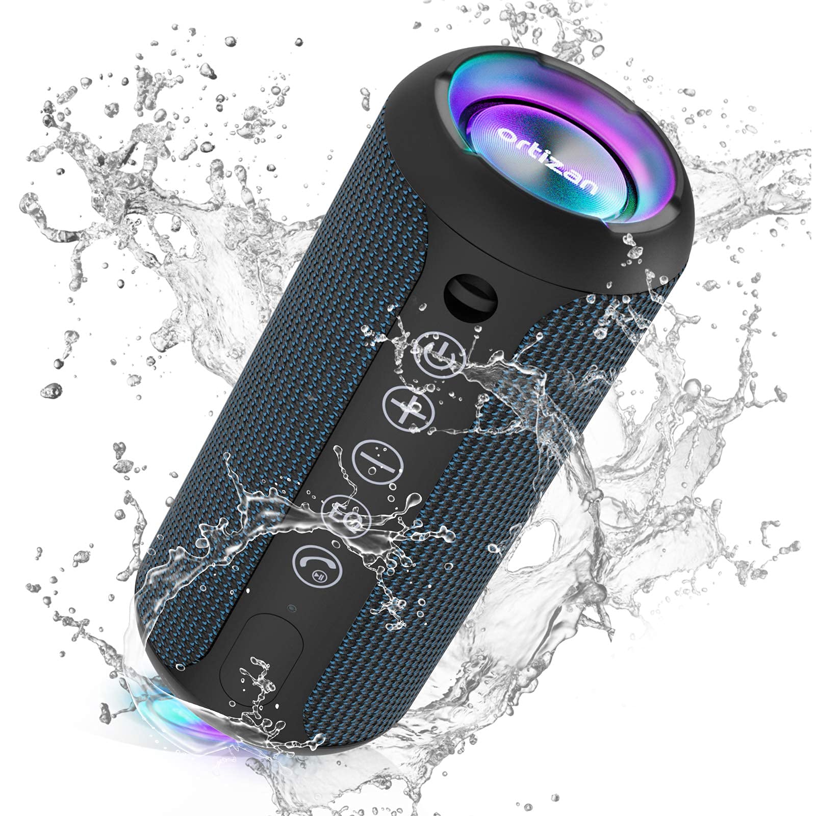 Ortizan Bluetooth スピーカー 防水IPX7でワイヤレス 30時間連続再生 24W出力ぶるーとぅーすすぴーかー ステレオのポータブルブルートゥ