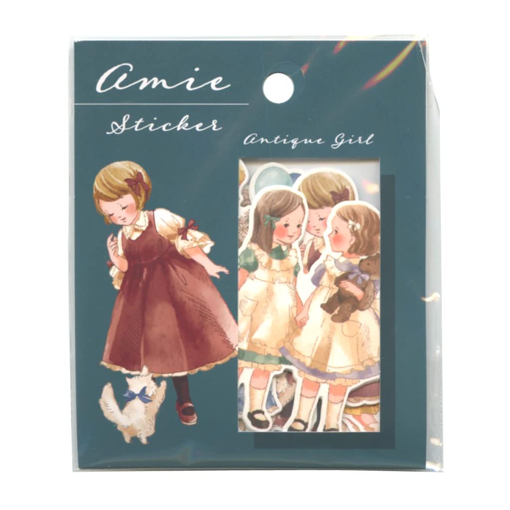 マインドウェイブ Amie sticker/アミ ステッカー antique girlかわいい フレークシール 8
