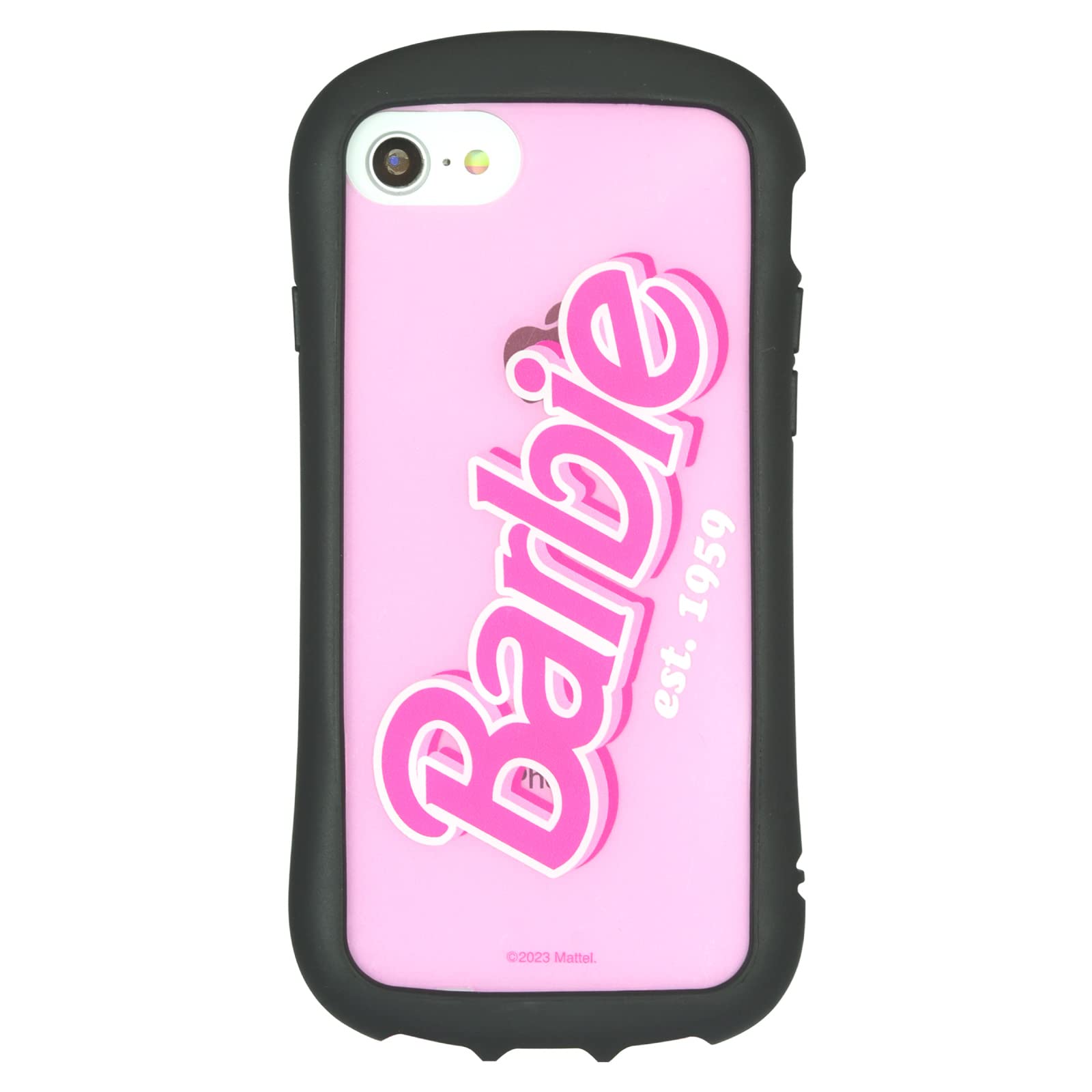 グルマンディーズ Barbie iPhone SE (第3世代/第2世代) / 8 / 7 / 6s / 6 (4.7インチ) 対応 ハイブリッドクリアケース ロゴ BAR-44A