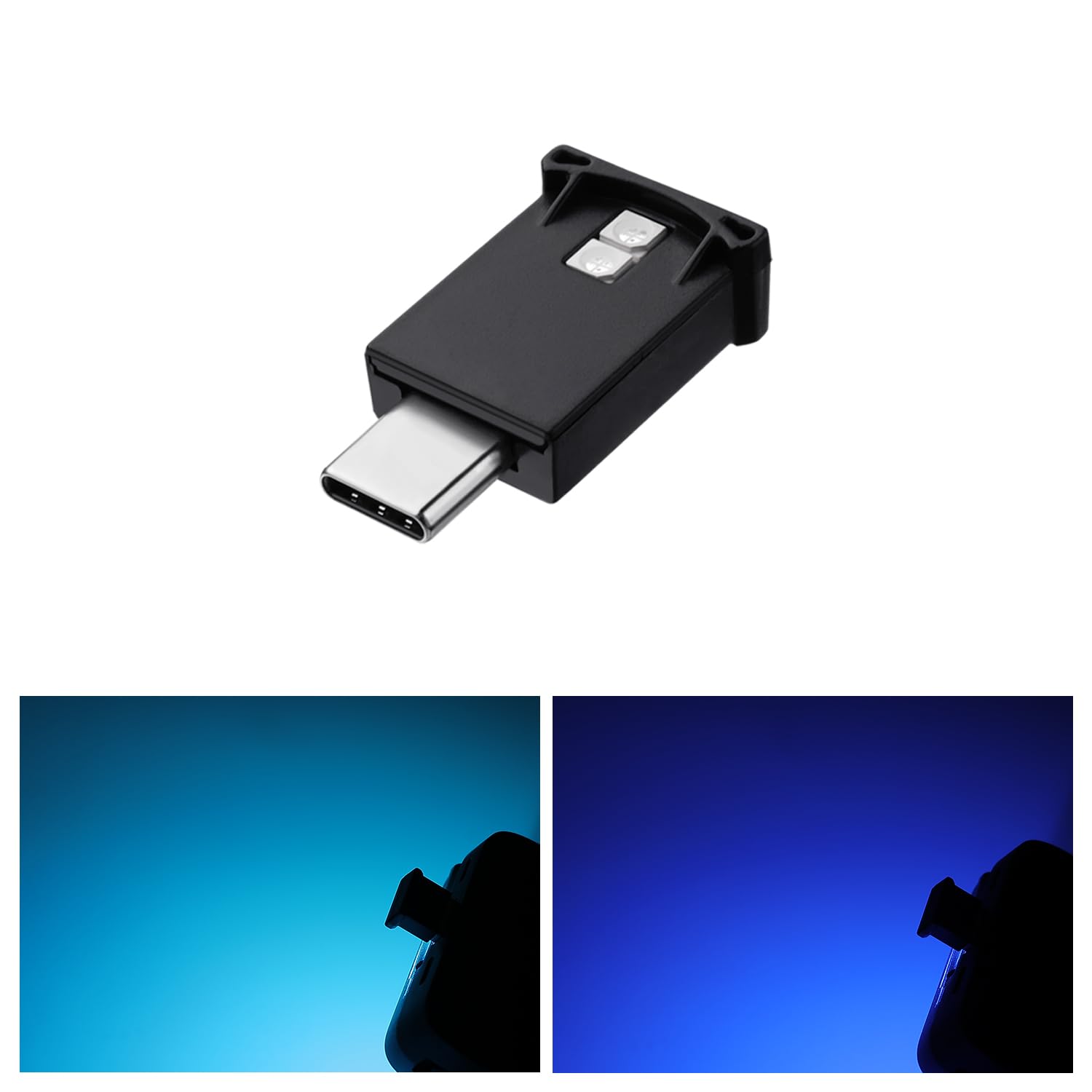 GIMUYA Type-C USB LEDライト 車内用 8色 メモリー機能 自動点灯 調光機能 アンビエントライト RGB USB給電 イルミネーション タイプc ミ