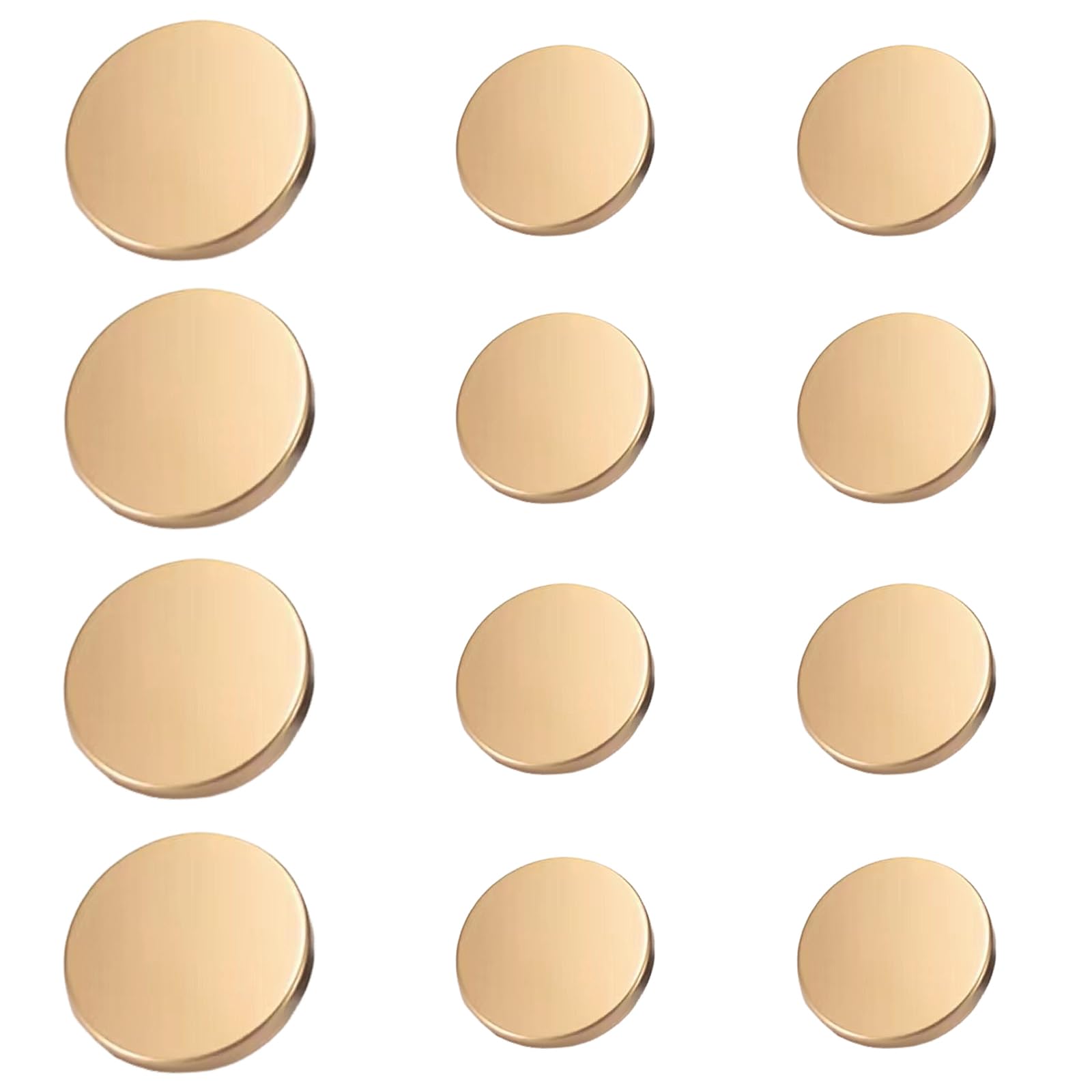 LIANHATA 金ボタン 12個セット ボタン 補修 アクセサリー ゴ−ルド色 カフス スーツ ジャケット用 裁縫用 ハンドメイド (マットゴールド)