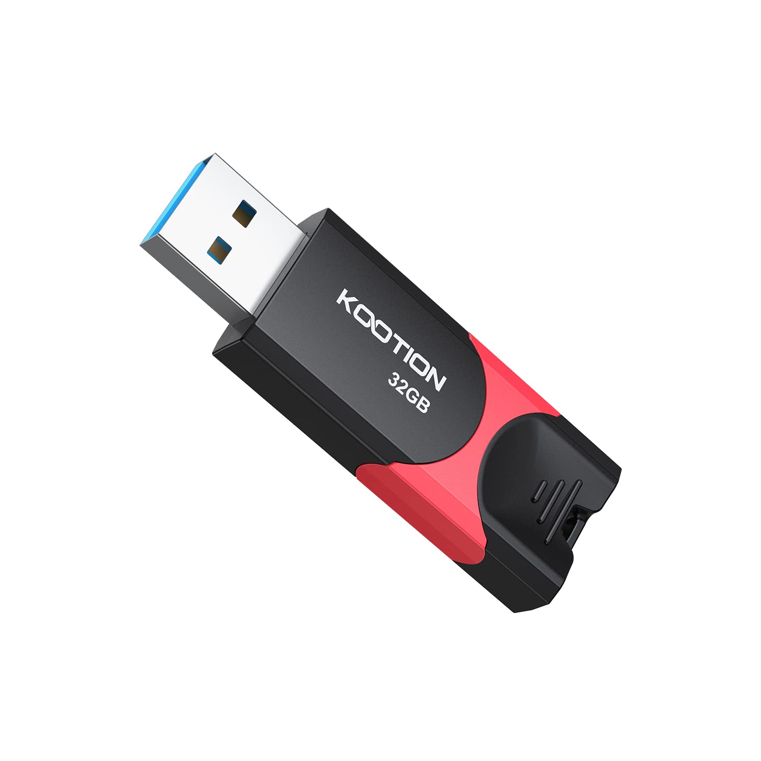 KOOTION USBメモリ 32GB USB 3.0 (USB 3.2 Gen 1)スライド式 PS4動作確認済 メモリースティック フラッシュメモリ 読取最大60MB/秒 ブラ
