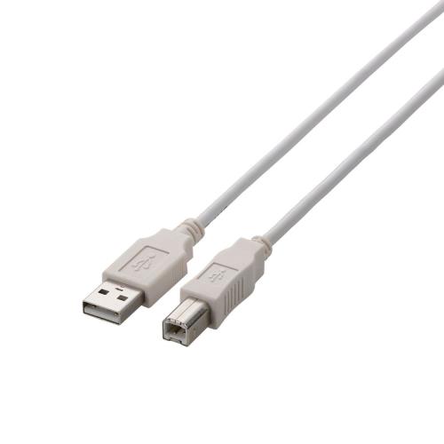エレコム USBケーブル B USB2.0 (USB A オス to USB B オス) 1.5m ホワイト U2C-BN15WH