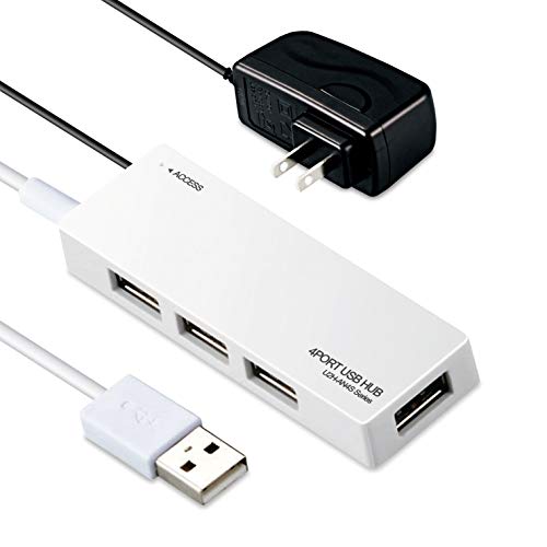 エレコム USB2.0 ハブ 4ポート ACアダプタ付 セルフ/バス両対応 Nintendo Switch動作確認済 Mac Book / Surface Pro / Chromebook他 ノートP
