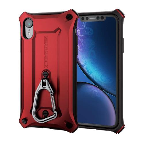 エレコム i Phone XR ケース 衝撃吸収 ZEROSHOCK カラビナ付き MIL規格準拠 レッド PM-A18CZEROKRD