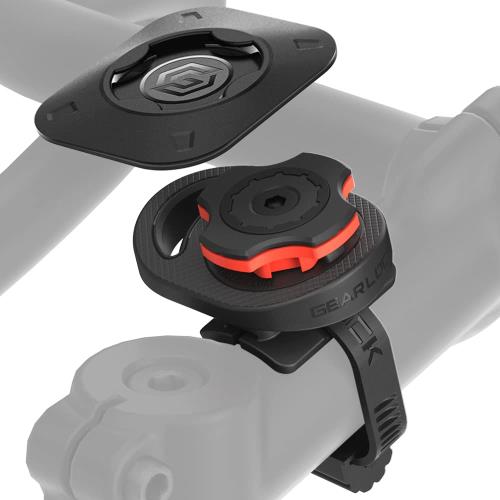 Spigen 自転車 スマホホルダー ギアロック MS100 ステム/ハンドルバー バイクマウント スマートフォン ホルダー サイクル 360度回転 携帯 固定用 安定 着脱簡単 スリム シンプル バ