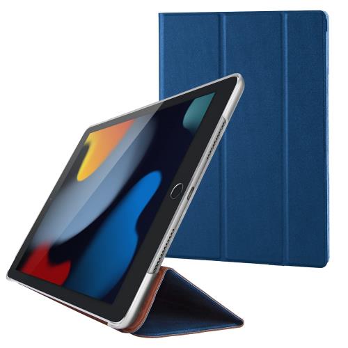 エレコム(ELECOM) i Pad 10.2 第9/8/7世代 (2021/2020/2019年) ケース オートスリープ対応 2アングル 背面クリア ソフトレザー ネイビー TB-A19RWVNV