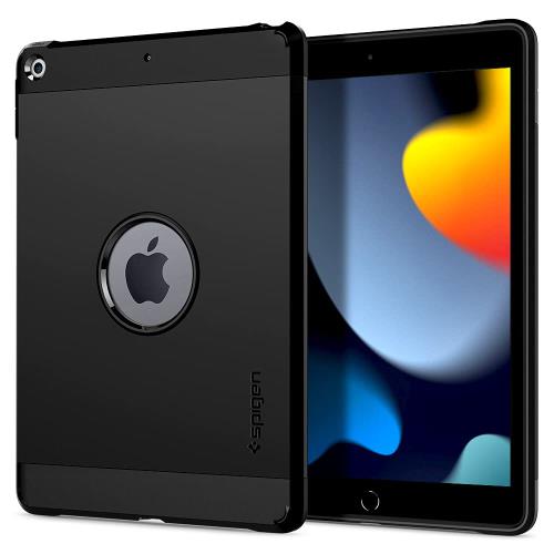 Spigen i Pad 第9世代 ケース 10.2 インチ 第8世代 第7世代 対応 米軍MIL規格 スリム 軽量 衝撃 吸収 耐衝撃 すり傷 防止 タフ・アーマー ACS00374 (ブラック)