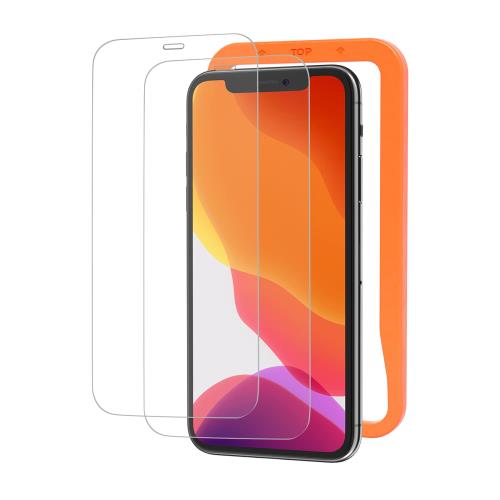 NIMASO ガラスフィルム i Phone 11 用/i Phone XR 用 強化 ガラス 保護 フィルム 2枚セット ガイド枠付き NSP20C51