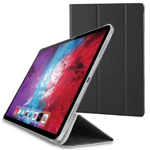 エレコム i Pad Pro 11第3/2世代 (2021/2020年) ケース オートスリープ 2アングル 背面クリア ソフトレザー ブラック TB-A20PMWVBK