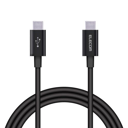 エレコム USBケーブル Type C to Type C Power Delivery対応 最大3Aで高速充電準高耐久 USB2.0認証品 1.0m ブラック i Phone 16 シリーズ 対応検