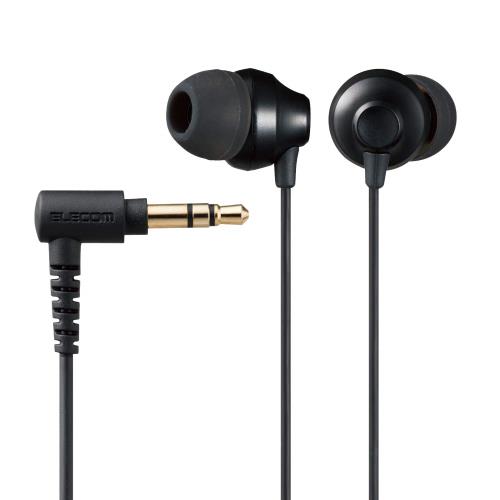 エレコム イヤホン 有線 カナル型 3.5mm 3極 L字プラグ φ10.0mmダイナミックドライバー採用 EHP-F12CABK