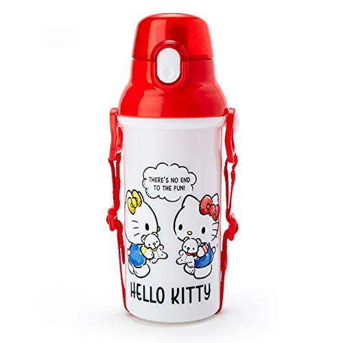 サンリオ(SANRIO) サンリオ 子供用 水筒 480ml 直飲み ワンタッチ 日本製 抗菌 プラスチック ボトル ハローキティ キティちゃん hello kitty (トーク) 冷水専用 ショルダ
