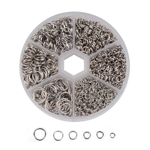 YFFSFDC 丸カン 約1390個入り 6サイズ 直径4mm/5mm/6mm/7mm/8mm/10mm ゴールド アクセサリー パーツ リング 金具セット 基礎パーツ クラフト用品 DIY ハンドメ