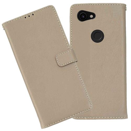 Anrek Google Pixel 3a docomo/Soft Bank 兼用 ケース 手帳型 カバー (グレー) ドコモ ソフトバンク ピクセル3a pixel3a 手帳型ケース カード収納 サ