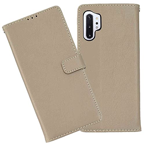Anrek Samsung Galaxy Note10+ SC-01M/SCV45/ 兼用 ケース 手帳型 カバー (グレー) ギャラクシーノート 10プラス 手帳型ケース 財布型 スタンド機能付き 