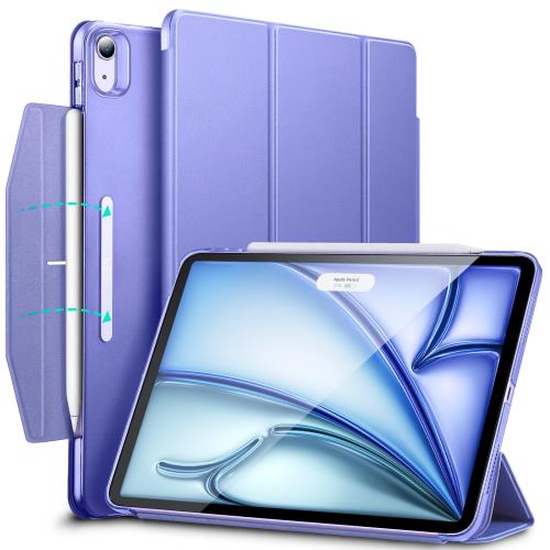 ESR i Pad Air 11インチ ケース M2 (2024、第6世代)、i Pad Air 第5/4世代 ケース(2022/2020)専用 三つ折りスマートケース Pencil Proのペアリン