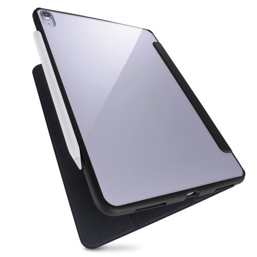エレコム i Pad Air 10.9インチ第5/4世代 (2022/2020年) ケース オートスリープ対応 手帳型 背面クリア 2アングル 耐衝撃 TOUGH SLIM LITE フラップ付 ブラ