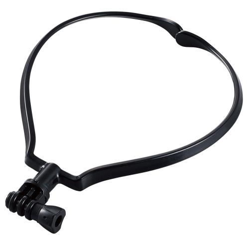 エレコム(ELECOM) Go Pro HERO10/9/8/7/6/5/MAX ネックレスマウント Go Pro汎用 上下調整可能 落下防止 アジャスター付 ブラック AC-MBNE01BK
