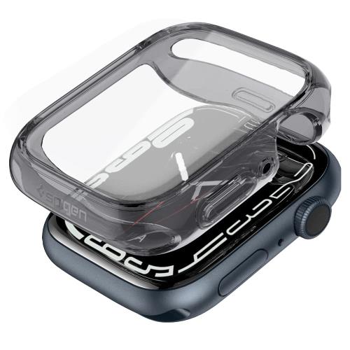 Spigen Apple Watch ケース 45mm Series 9/ 8 / 7 対応 落下 衝撃 吸収 TPU ポリカーボネート 透明 クリア 薄型 カバー ウルトラ・ハイブリッド ACS04