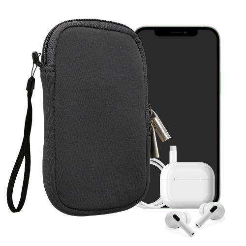kwmobile クッション ポーチ XS - 3,5/4対応 - ネオプレン スマートフォン 保護 ケース グレー