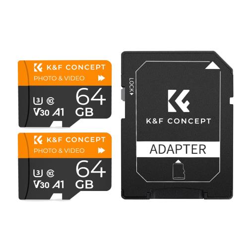 KF Concept マイクロ card 64GB 2枚セット マイクロ カード マイクロ メモリーカード 変換アダプター付 UHS-I U3 C10 V30 A1 フルHD 4K動画 最大95MB/