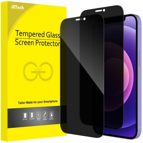 JEDirect i Phone 12/12 Pro (6.1インチ専用) プライバシーフィルム 全面保護 覗き見防止 強化ガラスフィルム 隅々までカバー ケースに干渉なし 2枚セット
