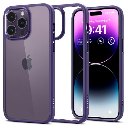 Spigen i Phone 14 Pro ケース クリア ストラップホール 耐衝撃 米軍MIL規格取得 黄変なし TPU バンパーケース 2重構造 すり傷防止 ワイヤレス充電対応 ウルトラ・ハイブリ