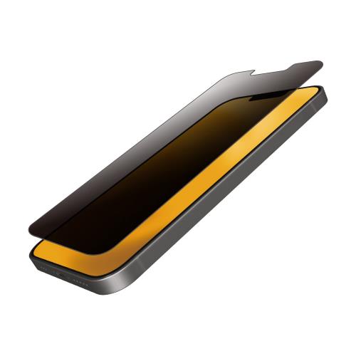 エレコム i Phone14Plus / 13Pro Max ガラスフィルム 覗き見防止 のぞき見防止 硬度10H 指紋防止 エアーレス 貼り付けツール付き PM-A22BFLGGPF クリア