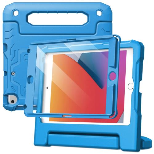 JEDirect 子供用 i Pad mini 5/4/3/2/1 ケース（7.9インチ、2019/2015/2014/2013/2012モデル）液晶保護フィルム付き 耐衝撃 フルボディハンドルスタン