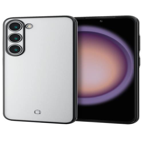 エレコム Galaxy S23 (SC-51D / SCG19) ケース ソフト カバー カメラ周り保護 ストラップホール付 メタリックフレーム 極限設計 ブラック PM-G231UCTMKBK
