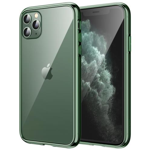 JEDirect i Phone11Pro ケース (2019 モデル、5.8インチ専用) 黄ばみなし 衝撃吸収 バンパーカバー 傷つけ防止 クリアバック (アルパイングリーン)