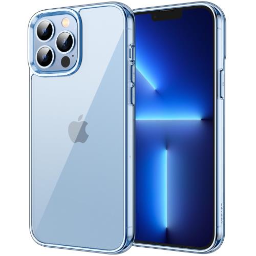 JEDirect i Phone13Pro Max 保護ケース(6.7インチ専用13 Pro Max) 黄ばみなし 衝撃吸収 バンパーカバー 傷つけ防止 クリアバック (シエラブルー)