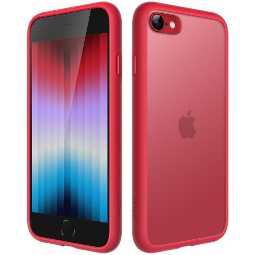 JEDirect マットケース i Phone SE 3/2 (2022/2020), i Phone 8/7, 4.7インチ 耐衝撃性ミリタリーグレードの落下防止 つや消しの半透明の背面電話カバー 