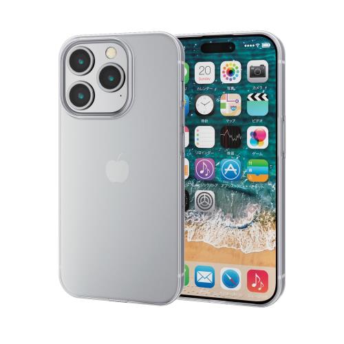 エレコム i Phone15 Pro ケース ソフト 薄型 0.7mm クリア PM-A23CUCUCR