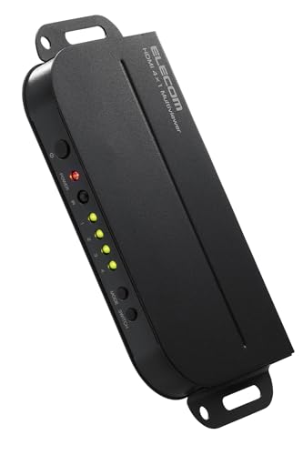 エレコム HDMI4画面分割機 マルチビューワー 2K60Hz(1920×1080) 4入力1出力 パソコン/カメラ/HDDレコーダー/BD/DVDプレーヤー/ゲーム機器など ノイズに強いメタルケース