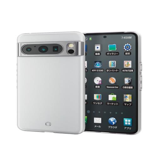 エレコム Google Pixel 8 Pro ケース ソフト TPU オールクリア 極み設計 ワイヤレス充電対応 ストラップホール付き クリア PM-P234UCTCR