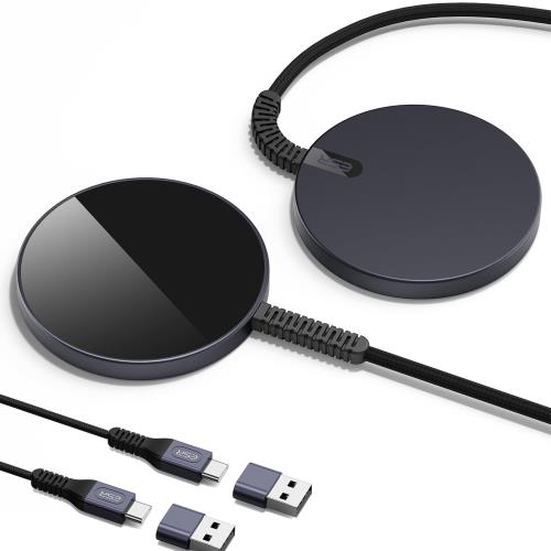 2023改良型ESR ワイヤレス充電器 Mag Safe 対応 充電器 マグネット式 i Phone16/15/14/13/12 Air Pods 4/3/Air Pods Proシリーズ対応 急速充