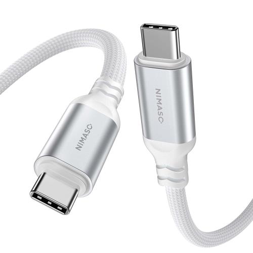 NIMASO USB C Type C ケーブル 100W/5A 超急速充電 USB3.1 PD対応 4K / 60Hz 映像出力 (Gen2) 1M 断線防止 高耐久ナイロン タイプ c ケーブル 