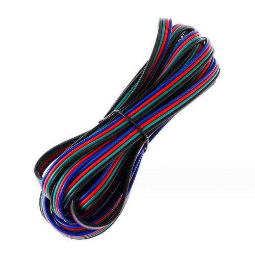 YFFSFDC awg22 電線 ケーブル 5m 22AWG 延長ケーブル コード 電線 4芯 LEDテープライト 単色用延長ケーブル LEDテープコネクタ 4Pin LEDストリップライト接続ケーブ