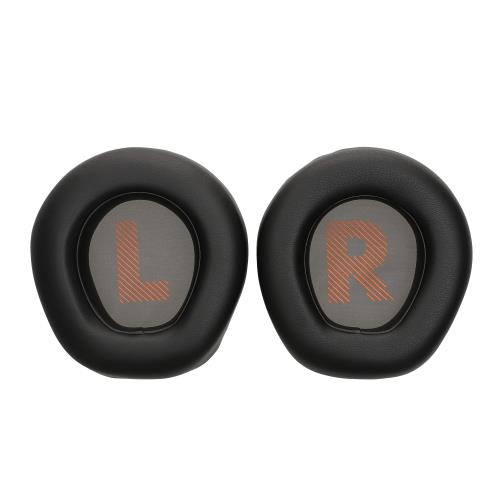 kwmobile 2x ヘッドホンカバー JBL Quantum 300 / Quantum 200対応 交換用イヤーパッド - クッション PUレザー 黒色