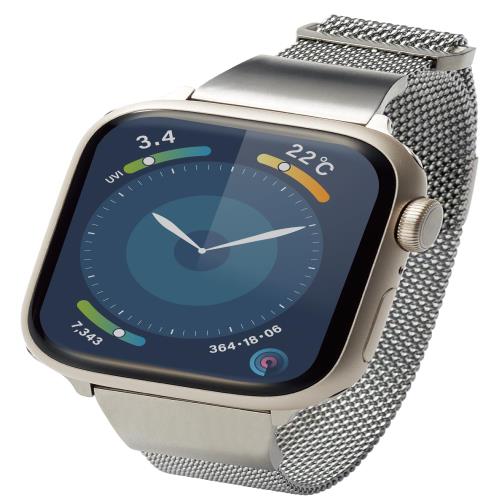 [エレコム] Apple Watch バンド 41mm 40mm 38mm 可愛い me マグネット ステンレス 編み込みタイプ ミラネーゼ Apple Watch SE2 9 8 7 6 5 4 3