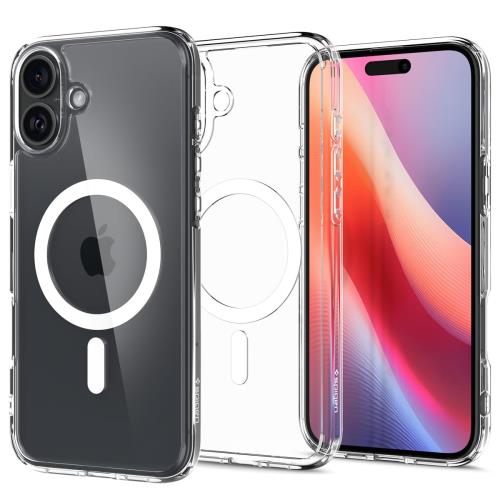 17年社歴の技術力Spigen i Phone 16 ケース クリア Mag Safe対応 耐衝撃 ストラップホール 黄変防止 バンパー 米軍MIL規格 ウルトラ・ハイブリッド・マグフィット ACS0