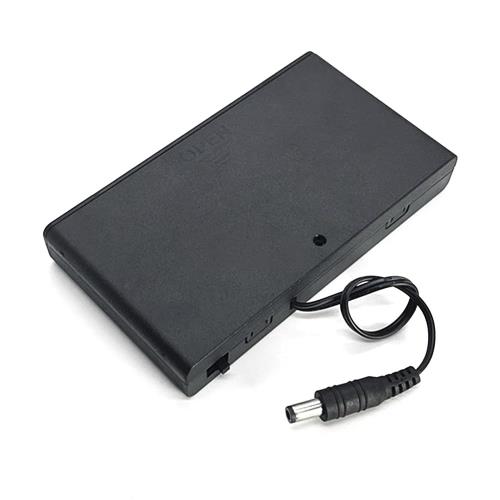 単3電池用 電池 ボックス 8本 直列 DCプラグφ5.5/2.1mm ON/OFFスイッチ付き 単3 ケース バッテリー ボックス ケース ホルダー 1.5V