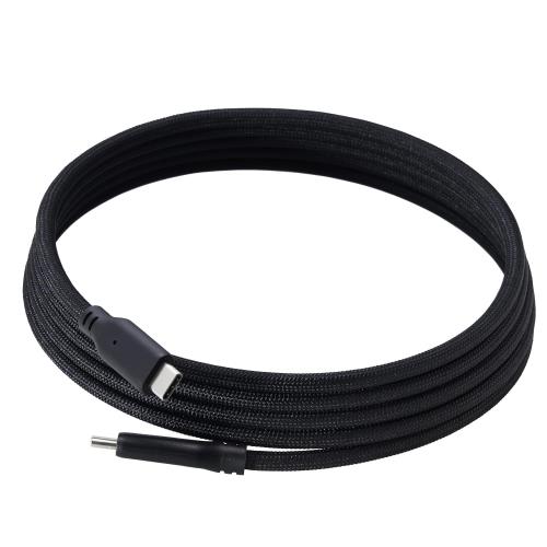 エレコム USB Type C ケーブル 2m PD対応 100W / 5A マグネット メッシュケーブル 断線しにくい やわらか ブラック i Phone 16 シリーズ 対応検証済 MPA-CC5