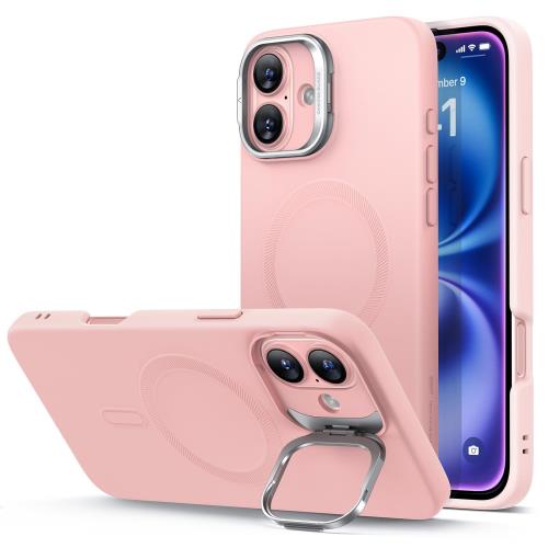 レンズスタンド内蔵・Magsafe対応ESR i Phone 16 ケース スタンド付きシリコンケース 米軍MIL規格の保護 隠れスタンド アイフォン16 ケース いphone16 ケース対応 i P