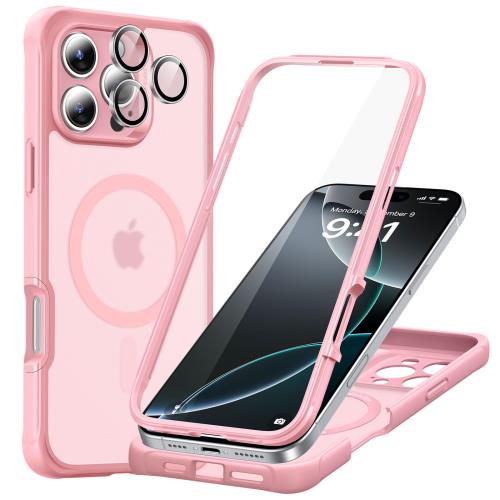 全面耐衝撃・Magsafe対応 ESR i Phone 16 Pro Max ケース Mag Safe 360°全面保護 耐衝撃 いPhone16Pro Max ケース 軍用規格保護 個別レンズ保護フ