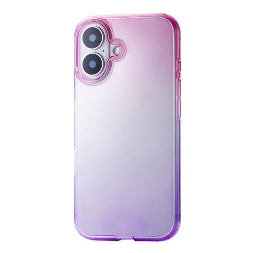 エレコム i Phone 16 ケース クリア グラデーション マイクロドット加工 ソフト TPU ストラップホルダーシート付 meliano ワイヤレス充電対応 かわいい おしゃれ サクラ×ラベンダ
